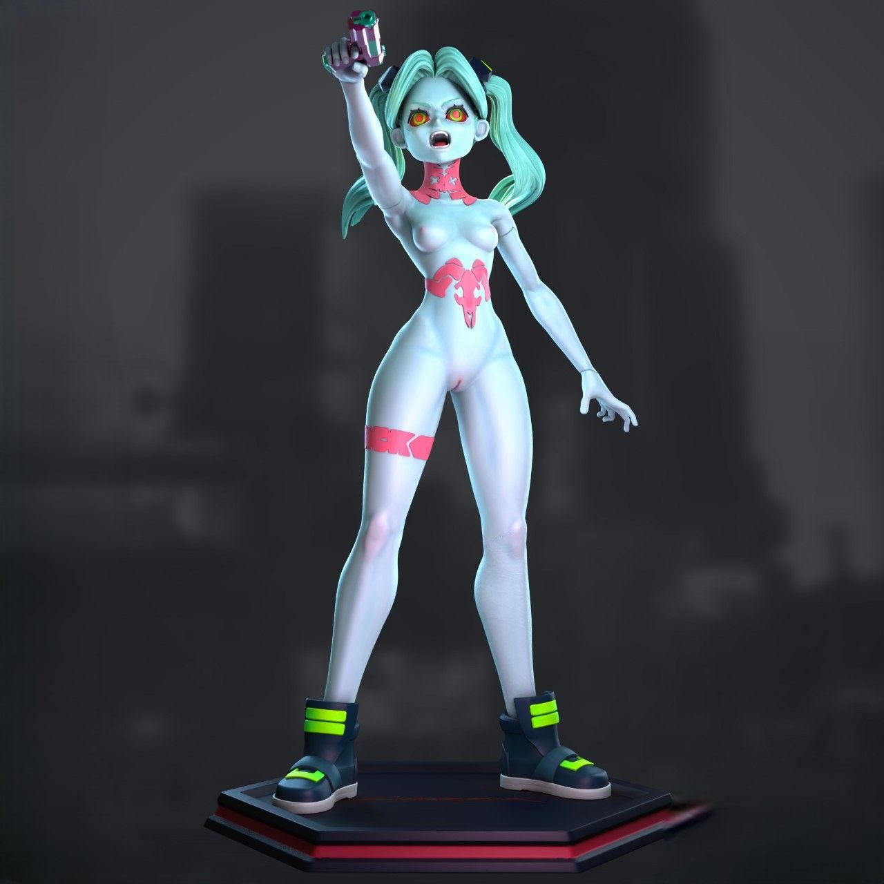Rebecca Statue | Cyberpunk Edgerunners Fan Art by Azerama SFW,NSFW 3d printed,3d printed statue,nsfw statue,Rebecca statue,Cyberpunk Edgerunners statue
