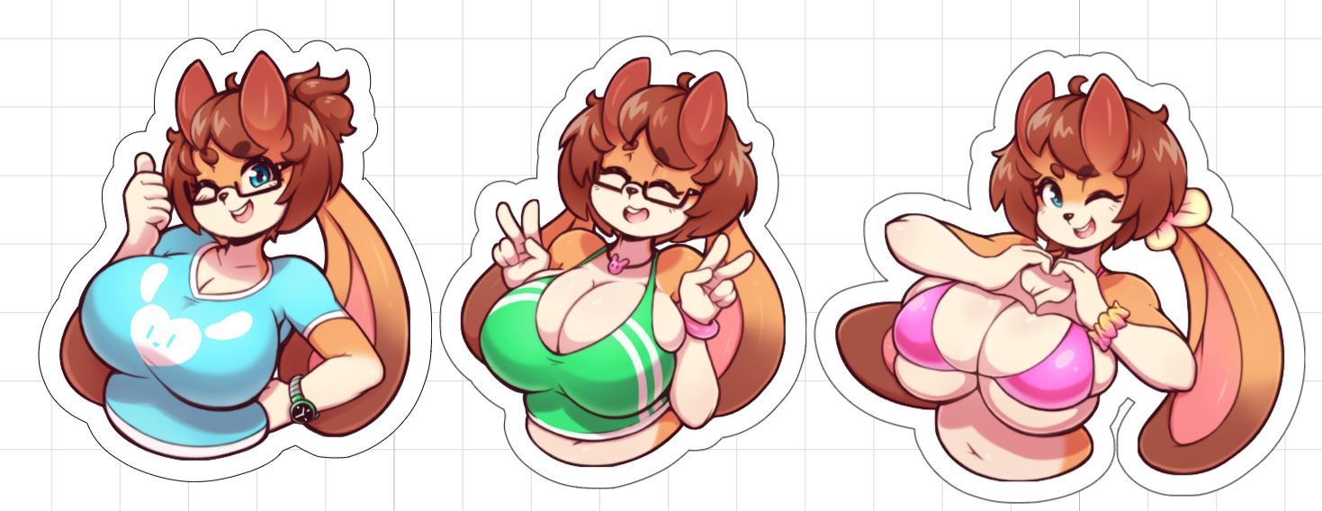 Maya 3 furry girl Sticker | Original Vinyl Sticker SFW furry sticker,sticker,Squirrel Girl,sfw sticker,stickers