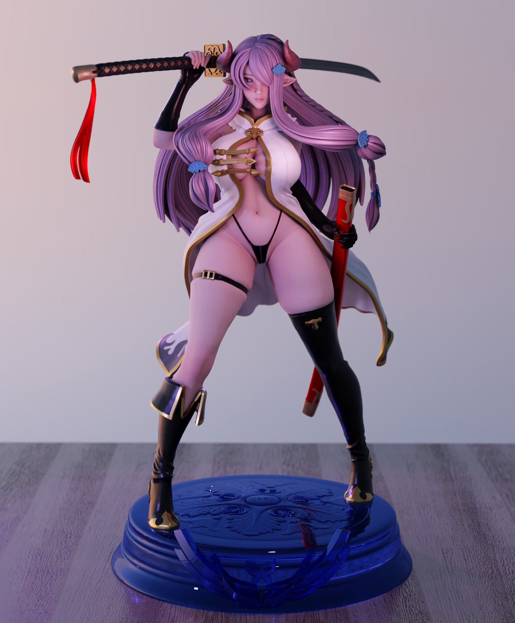 Narmaya Statue | Granblue Fantasy Fan Art by Momoji3d SFW,NSFW 3d printed,3d printed statue,nsfw statue,Narmaya statue,Granblue Fantasy statue