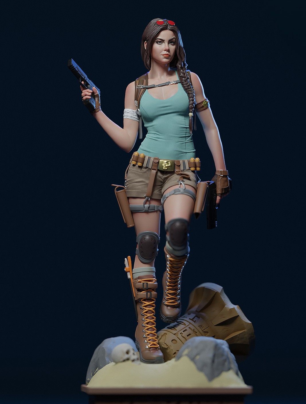 Lara Croft Statue | Tomb Raider Fan Art by E.S Monster SFW,NSFW 3d printed,3d printed statue,Lara Croft Statue ,nsfw statue,Tomb Raider statue