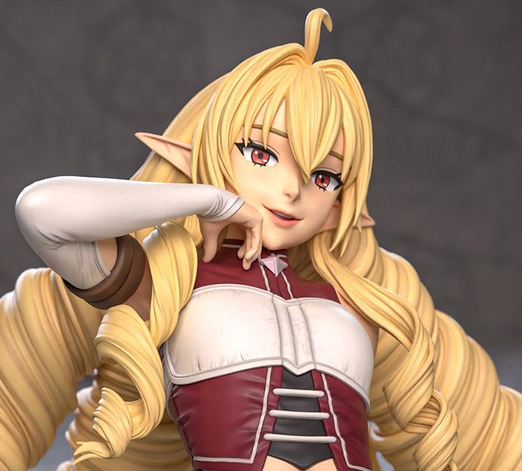 Elinalise Dragonroad Statue | Mushoku Tensei Fan Art by Azerama SFW,NSFW 3d printed,3d printed statue,nsfw statue,Elinalise Dragonroad statue,Mushoku Tensei statue