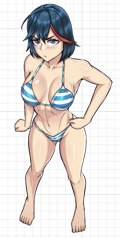 Ryuko Matoi Bikini Sticker | Kill la Kill Vinyl Sticker SFW,NSFW sfw sticker,Ryuko Matoi sticker,nsfw sticker,Kill la Kill stickers,anime girl sticker