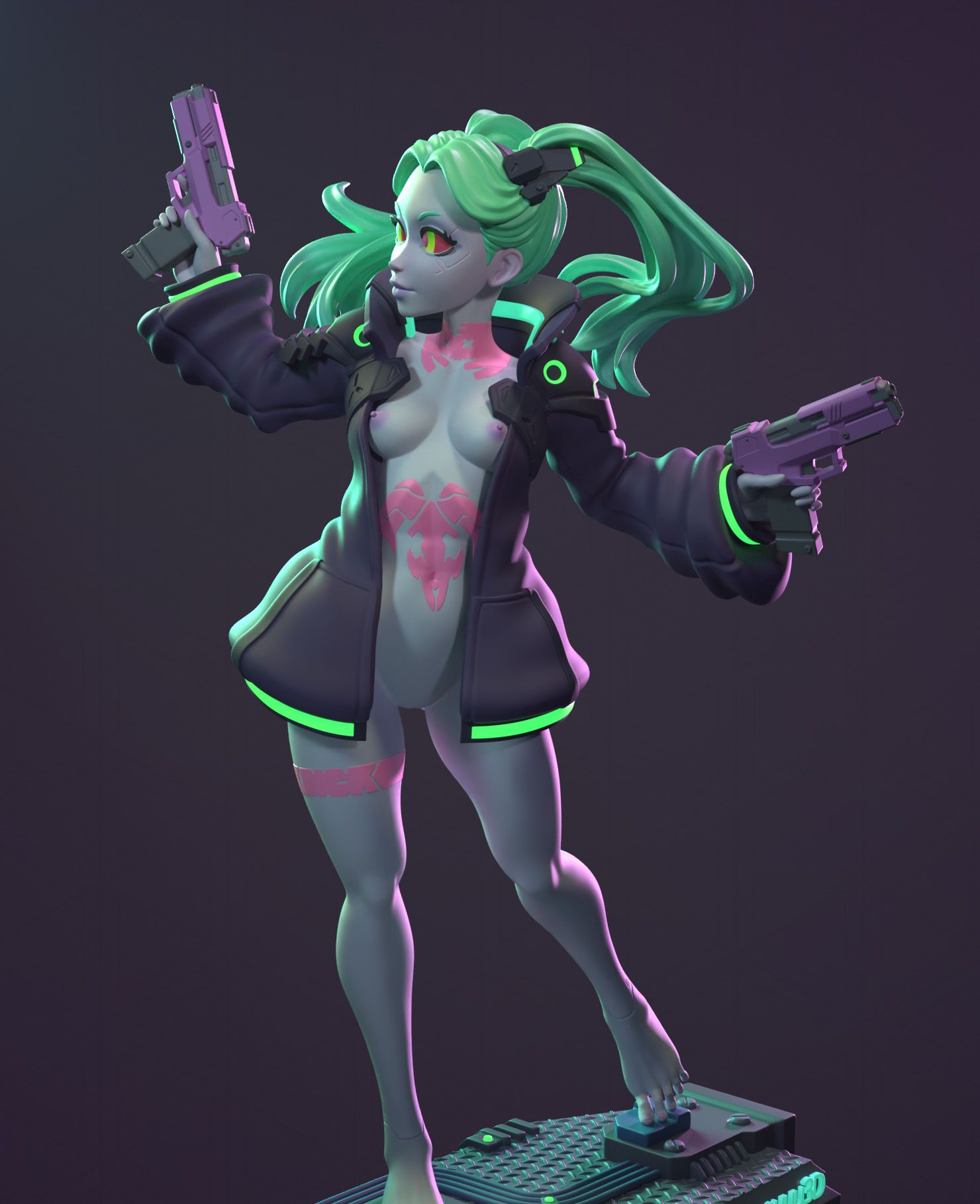 Rebecca Statue | Cyberpunk Edgerunners Fan Art by Dinamuuu3d SFW,NSFW 3d printed statue,3d printed,Rebecca Statue ,3d printed figure,nsfw statue,Cyberpunk Edgerunners statue