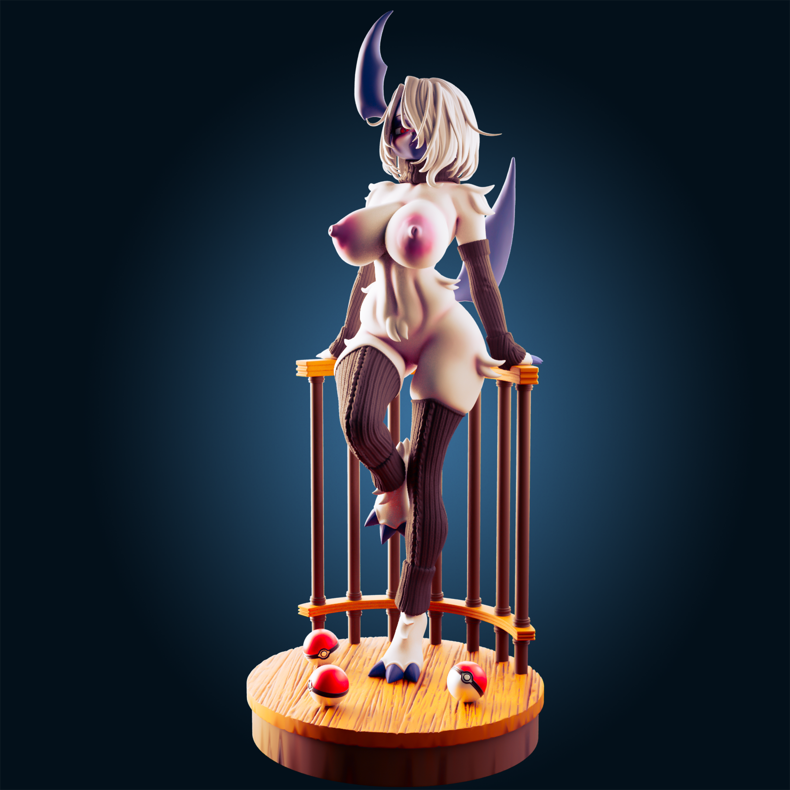 Absol Statue | Pokémon Fan Art by Officer Rhu SFW,NSFW,Futa 3d printed,Absol statue,futa statue,pokemon statue,furry statue,nsfw statue