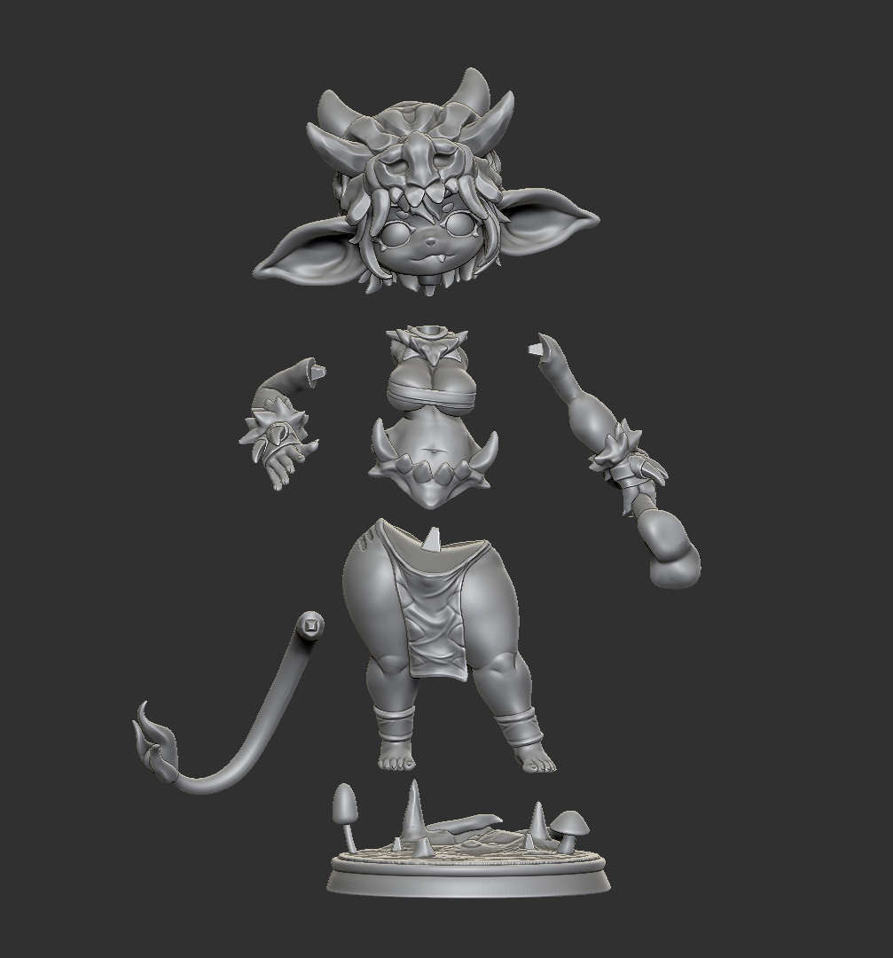 Bone Goblin Miniature | DnD Fan Art by Braddaemons SFW 3d printed,goblin miniature,3d printed miniature,sfw miniature,Bone Goblin