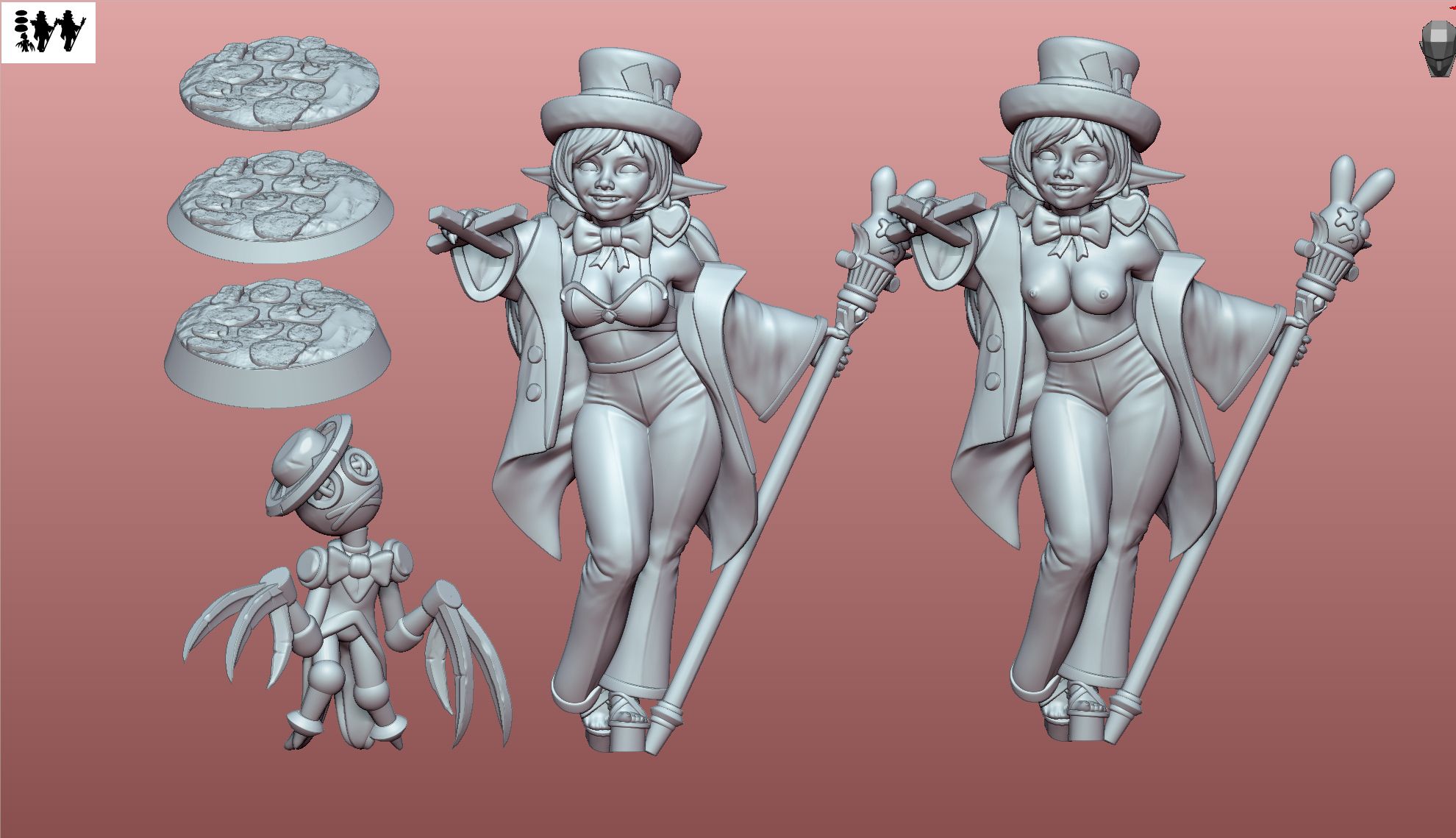 Puppet Master Goblin Neesh Miniature | DnD Fan Art by Gaz Minis SFW,NSFW 3d printed,miniature,dnd miniature,Puppet Master Goblin Neesh,3d printed miniature,nsfw miniature