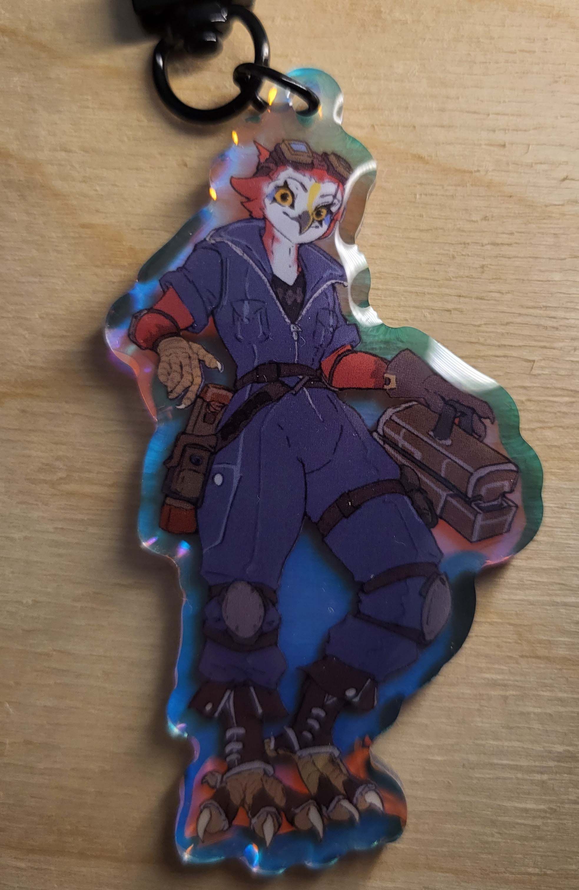 Owl Furry Keychain | Original Acrylic Keychain SFW Beer Furry Girl keychain,furry keychain,Original keychain,sfw keychain