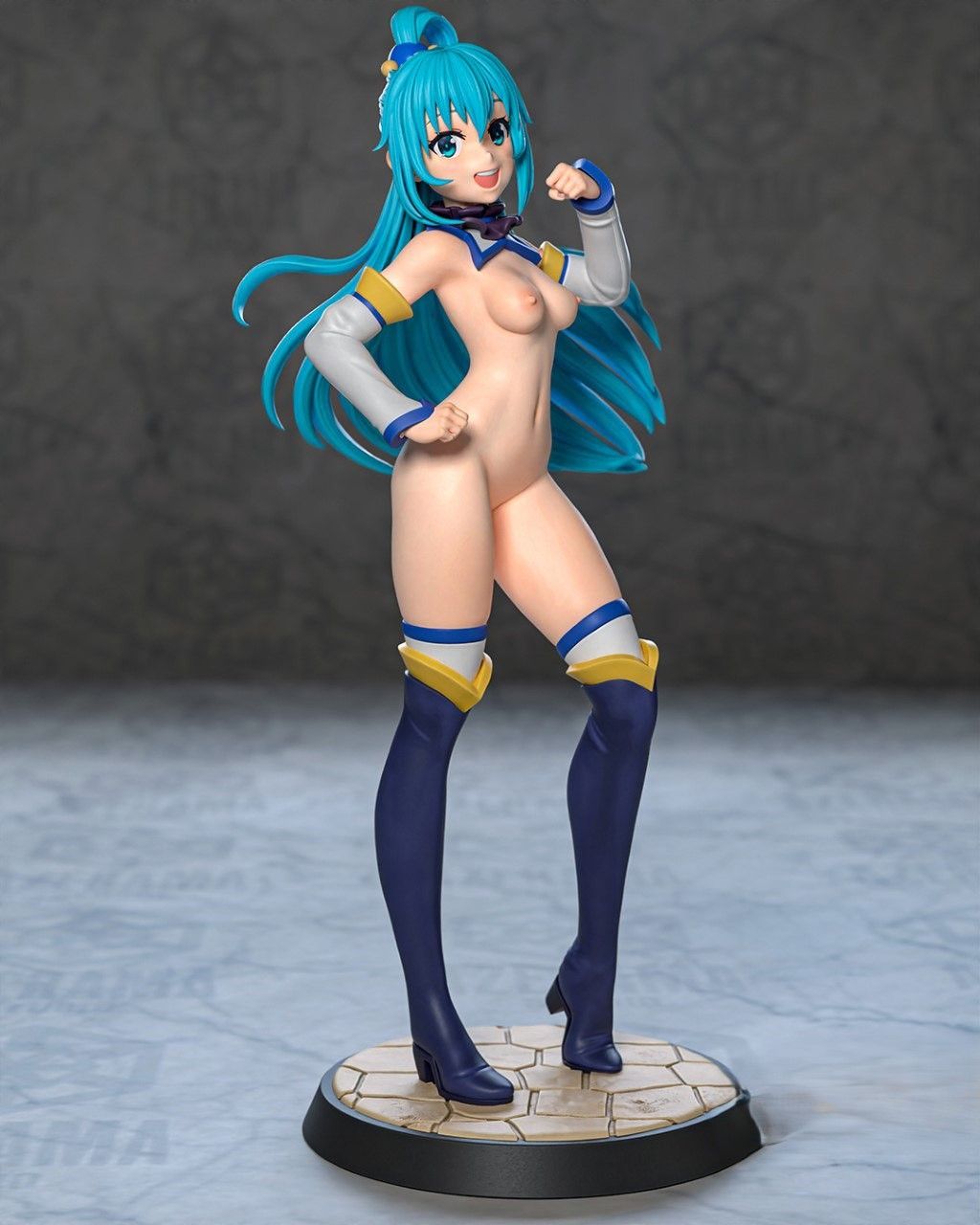 Aqua Statue | Konosuba Fan Art by Azerama SFW,NSFW 3d printed,3d printed statue,nsfw statue,Aqua statue,Konosuba statue