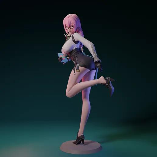Yanagi Statue | Zenless Zone Zero Fan Art by FunserviceSTL SFW,NSFW 3d printed statue,nsfw statue,Yanagi statue,Zenless Zone Zero ,3d printed figure,3d printed
