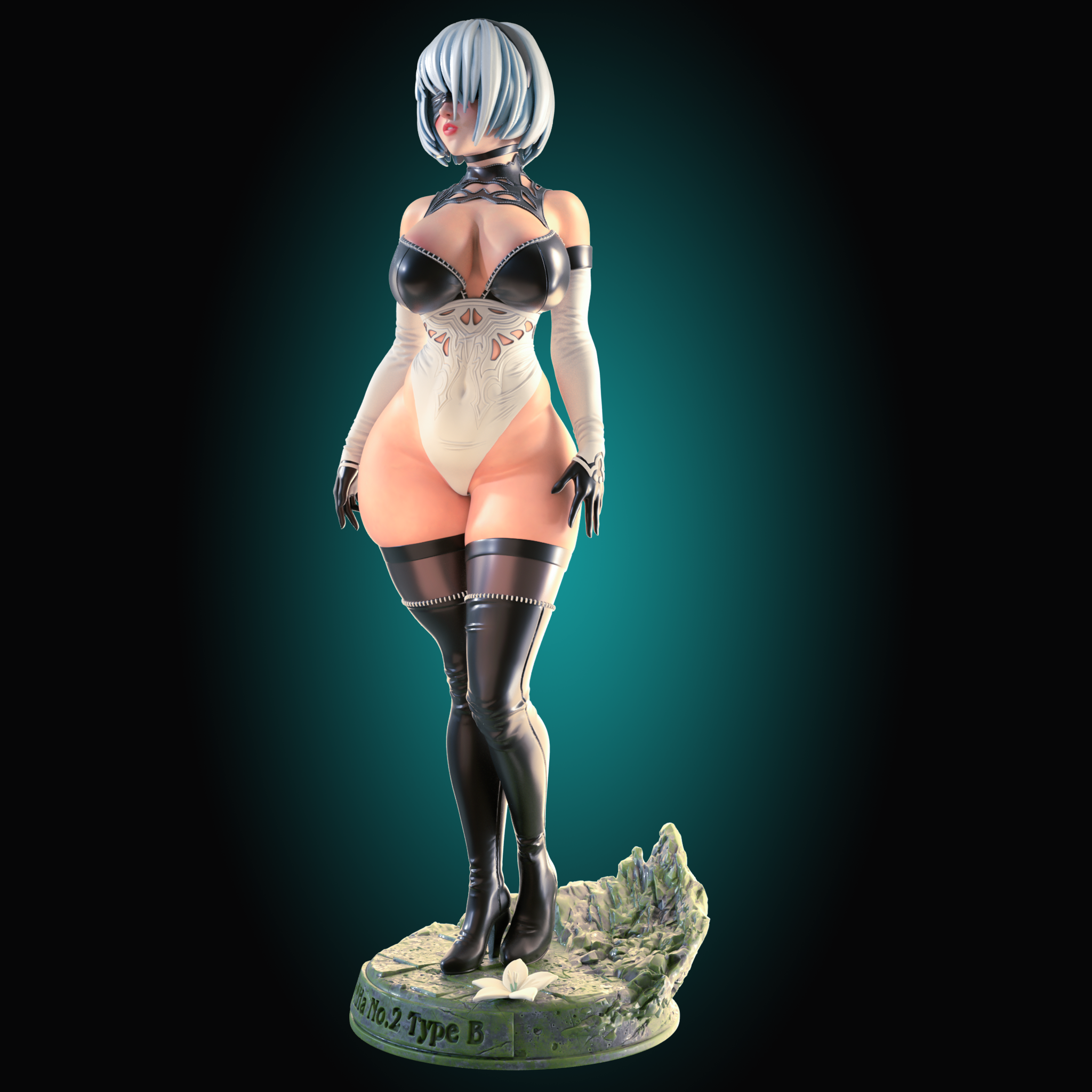 2B NieR Statue | NieR: Automata Fan Art by Officer Rhu SFW,NSFW,Futa 3d printed statue,3d printed,nsfw statue,futa statue,2b statue,Nier Automata statue
