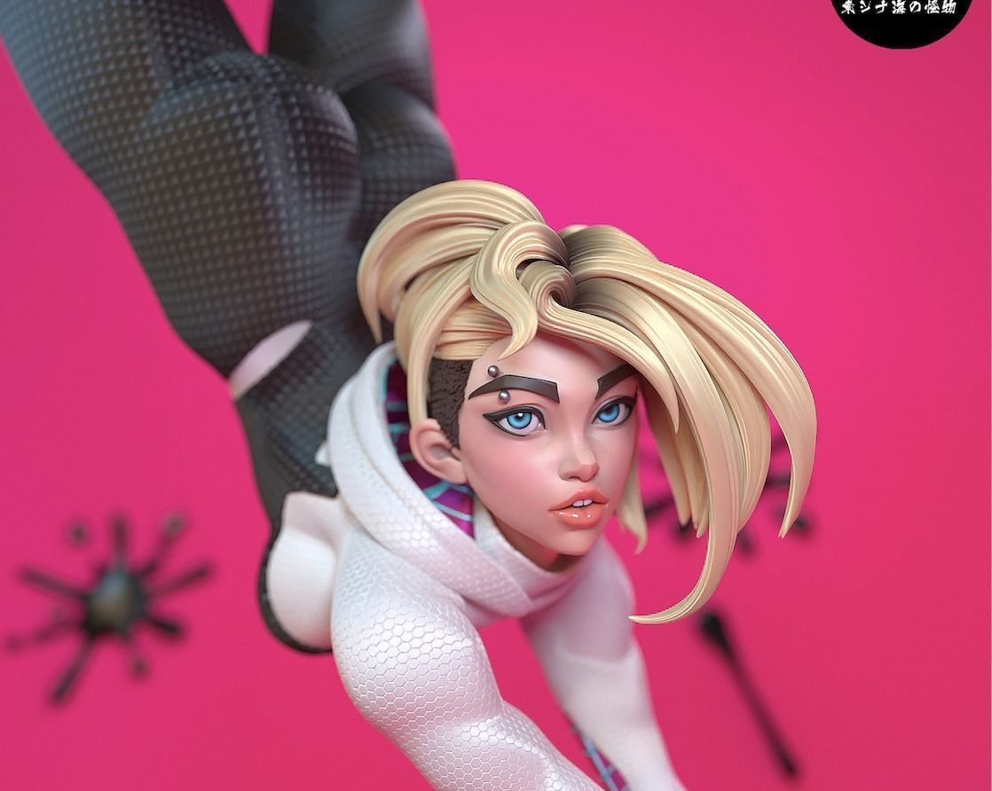 Spider-Gwen Statue | Spider-Verse Fan Art by E.S Monster SFW null