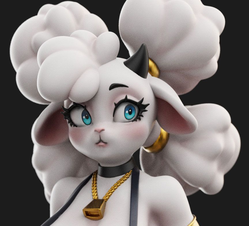 Lanolin Statue | Sonic the Hedgehog Fan Art by Anyonensfw SFW,NSFW,Futa 3d printed statue,3d printed,nsfw statue,3d printed figure,furry statue,Lanolin Statue,Sonic the Hedgehog Statue,futanari figurines,futanari statue,futa statue,futa figurines