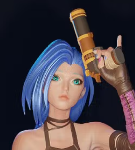 Jinx Statue | Arcane Fan Art by E.S Monster SFW,NSFW 3d printed statue,3d printed,Jinx Statue,nsfw statue,3d printed figure,Arcane,league of legends