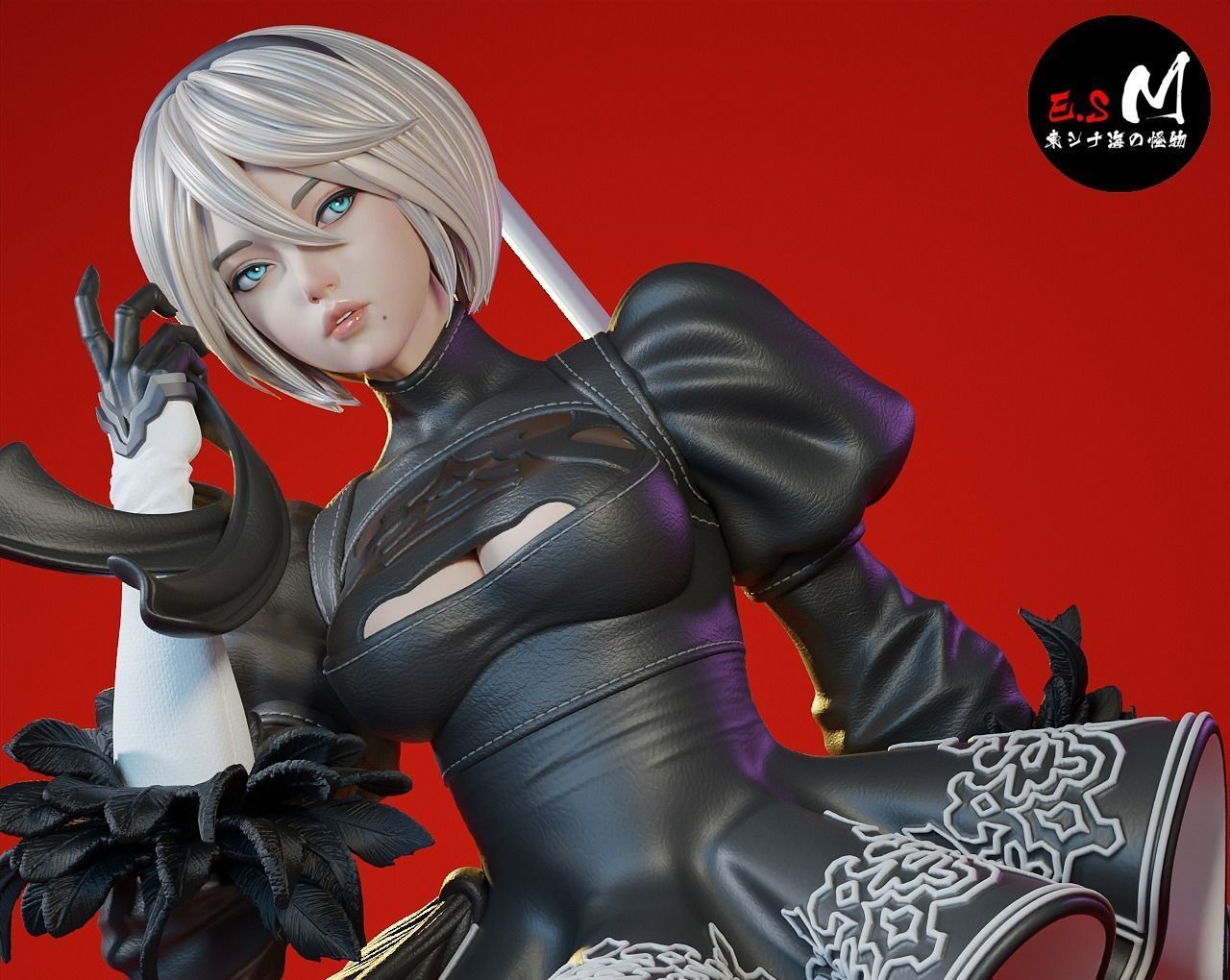 2B NieR Statue | NieR: Automata Fan Art by E.S Monster SFW,NSFW 3d printed,3d printed statue,nsfw statue,2B NieR statue,NieR: Automata statue