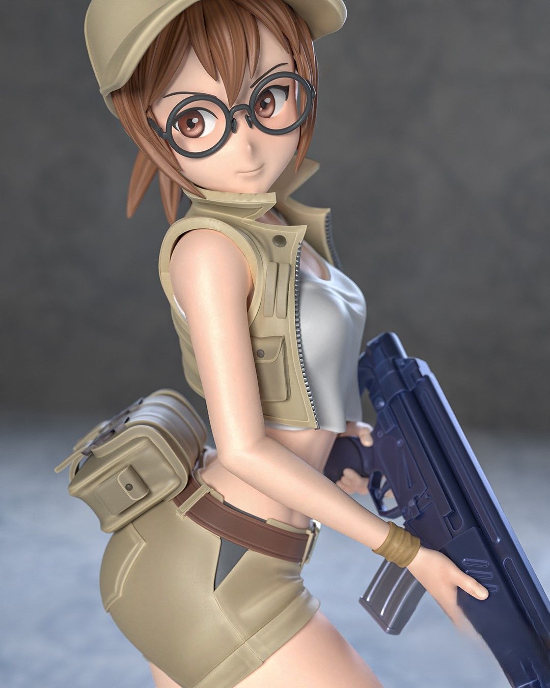 Fio Germi Statue | Metal Slug Fan Art by Azerama SFW,NSFW 3d printed,3d printed statue,nsfw statue,Fio Germi statue,Metal Slug statue