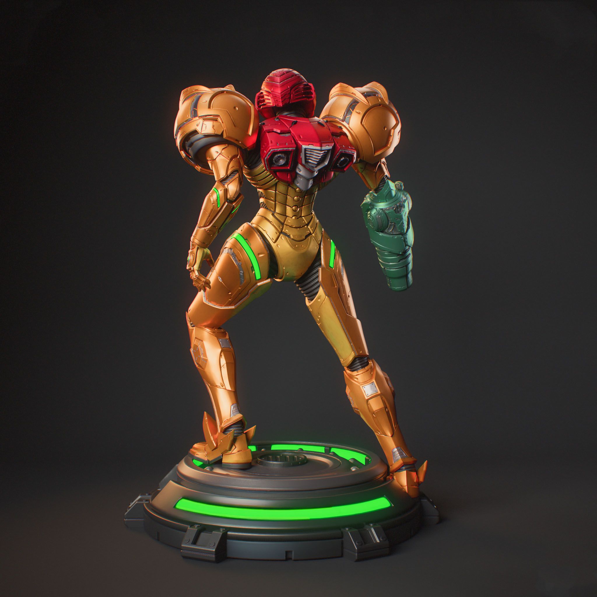 Samus Statue | Metroid Fan Art by Bulkamancer SFW 3d printed statue,3d printed,Samus Statue,3d printed figure,Metroid statue