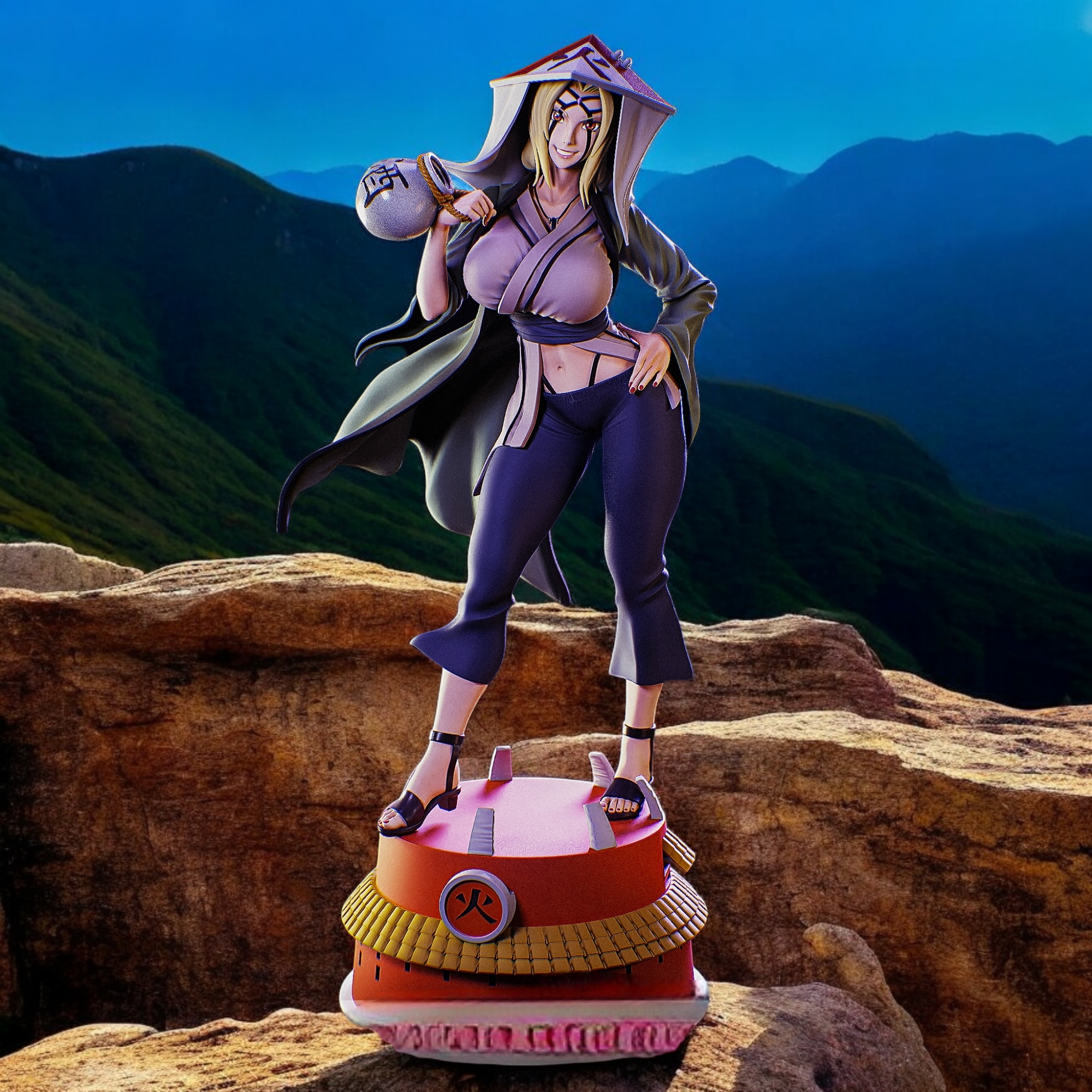 Tsunade Statue | Naruto Fan Art by PEACHFIGURE SFW,NSFW 3d printed statue,3d printed,Tsunade Statue,nsfw statue,3d printed figure,Naruto