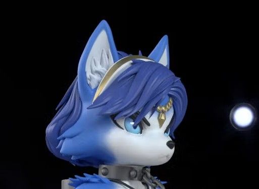 Krystal Statue | Star Fox Fan Art by GeneralButa SFW,NSFW 3d printed statue,3d printed,furry statue,3d printed nsfw,nsfw statue,Krystal Statue,Star Fox