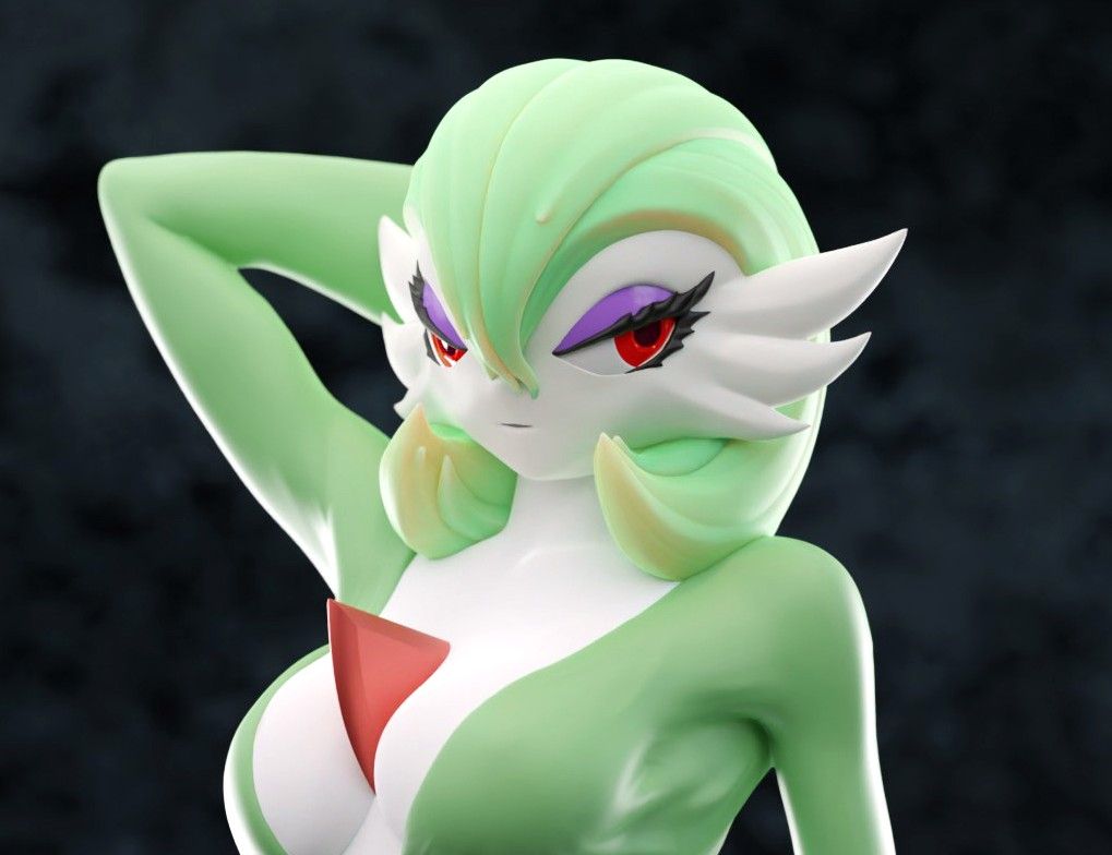 Gardevoir Sexy Statue | Pokémon Fan Art by MyPokePrints SFW 3d printed statue,3d printed,3d printed figure,Gardevoir Statue,Pokemon Statue
