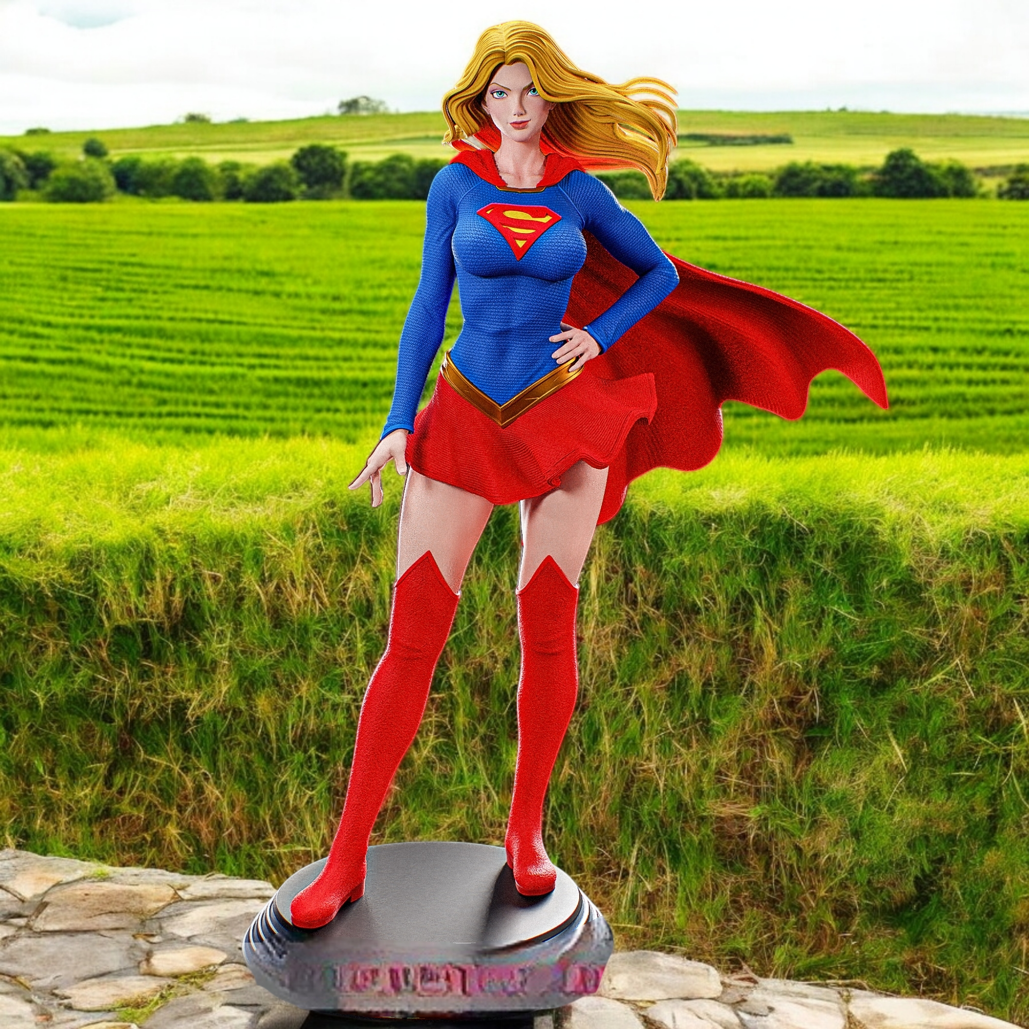 Super Girl Statue | DC Fan Art by PEACHFIGURE