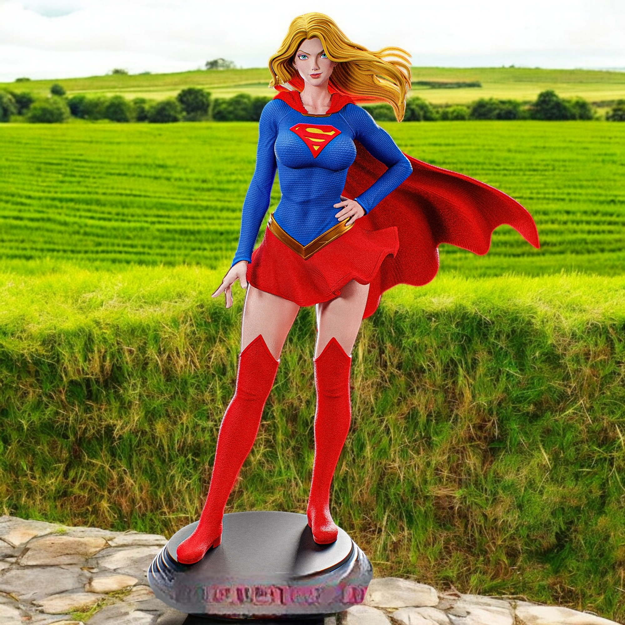 Supergirl Statue | DC Fan Art by PEACHFIGURE SFW,NSFW 3d printed statue,3d printed,nsfw statue,3d printed figure,Supergirl Statue,DC