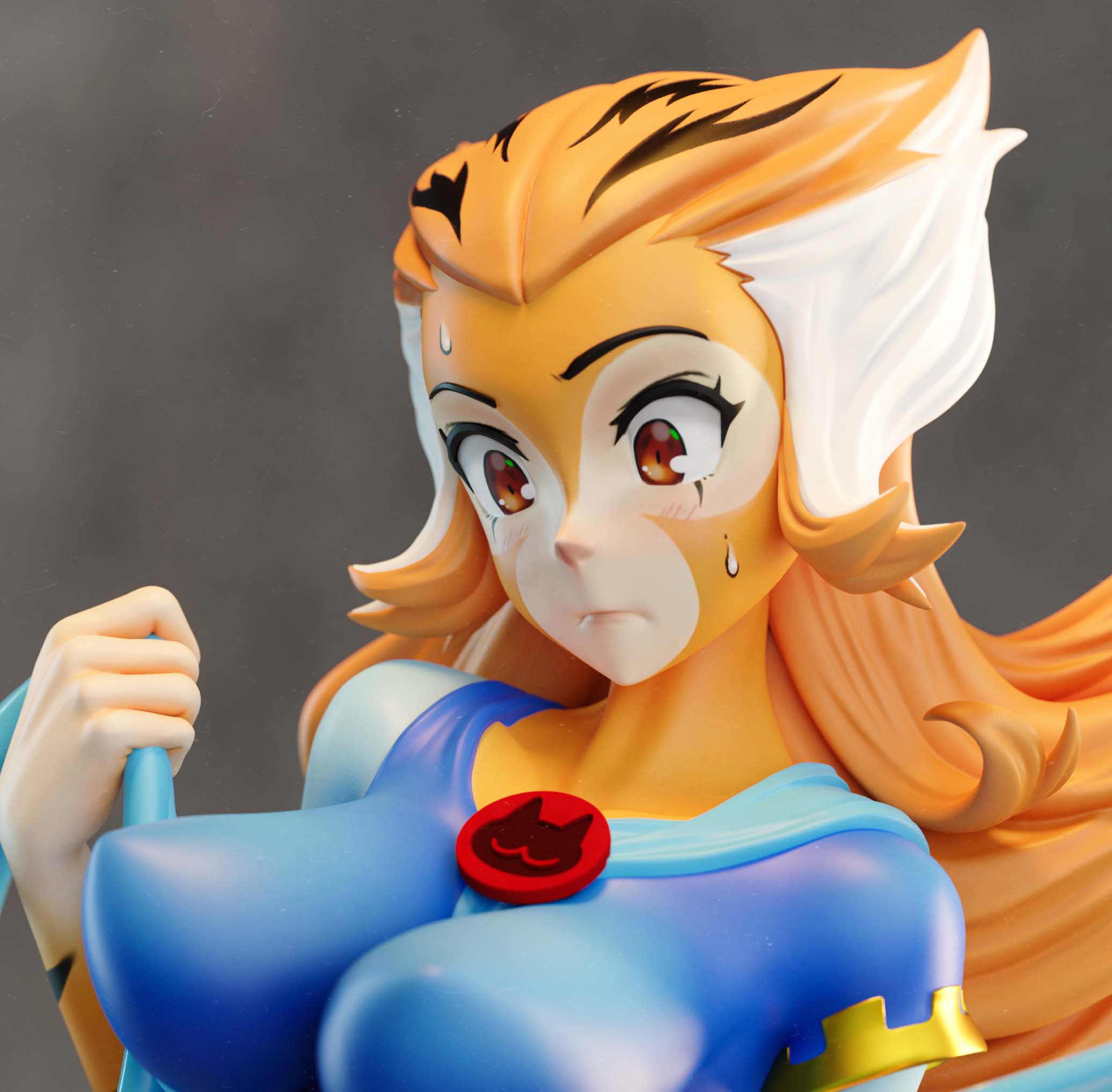 Tygra Girl Furry Statue | ThunderCats Fan Art by Gatsu SFW,NSFW 3d printed statue,3d printed,nsfw statue,Tygra Girl Statue,ThunderCats Statue,furry statue