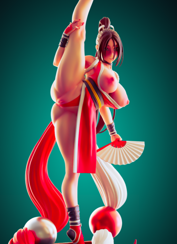 Figura Mai Shiranui | The King of Fighters Fanart autorstwa Officer Rhu SFW,NSFW,Futa 3d printed statue,3d printed,3d printed figure,Mai Shiranui Statue,The King of Fighters Statue,futa statue,nsfw statue
