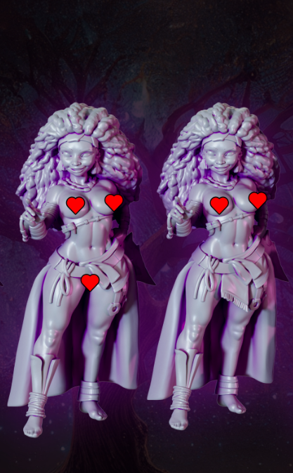 Ancient Warrior Eyala Miniature | DnD Fan Art by Gaz Minis SFW,NSFW 3d printed,miniature,dnd miniature,Ancient Warrior Eyala,3d printed miniature,nsfw miniature