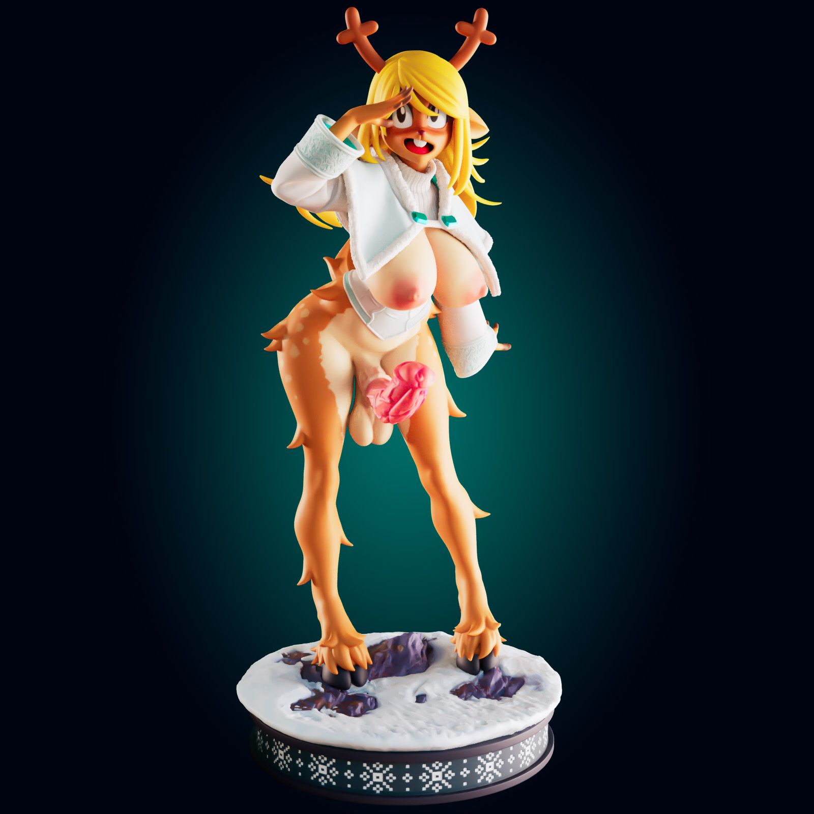 Noelle Holiday Deer Girl Furry Statue | Deltarune Fan Art by Officer Rhu SFW,NSFW,Futa 3d printed statue,3d printed,3d printed figure,Noelle Holiday Statue,Deltarune Statue,Deer Girl Statue,nsfw statue,furry statue,futa statue,futa figurines,futanari figurines,futanari statue
