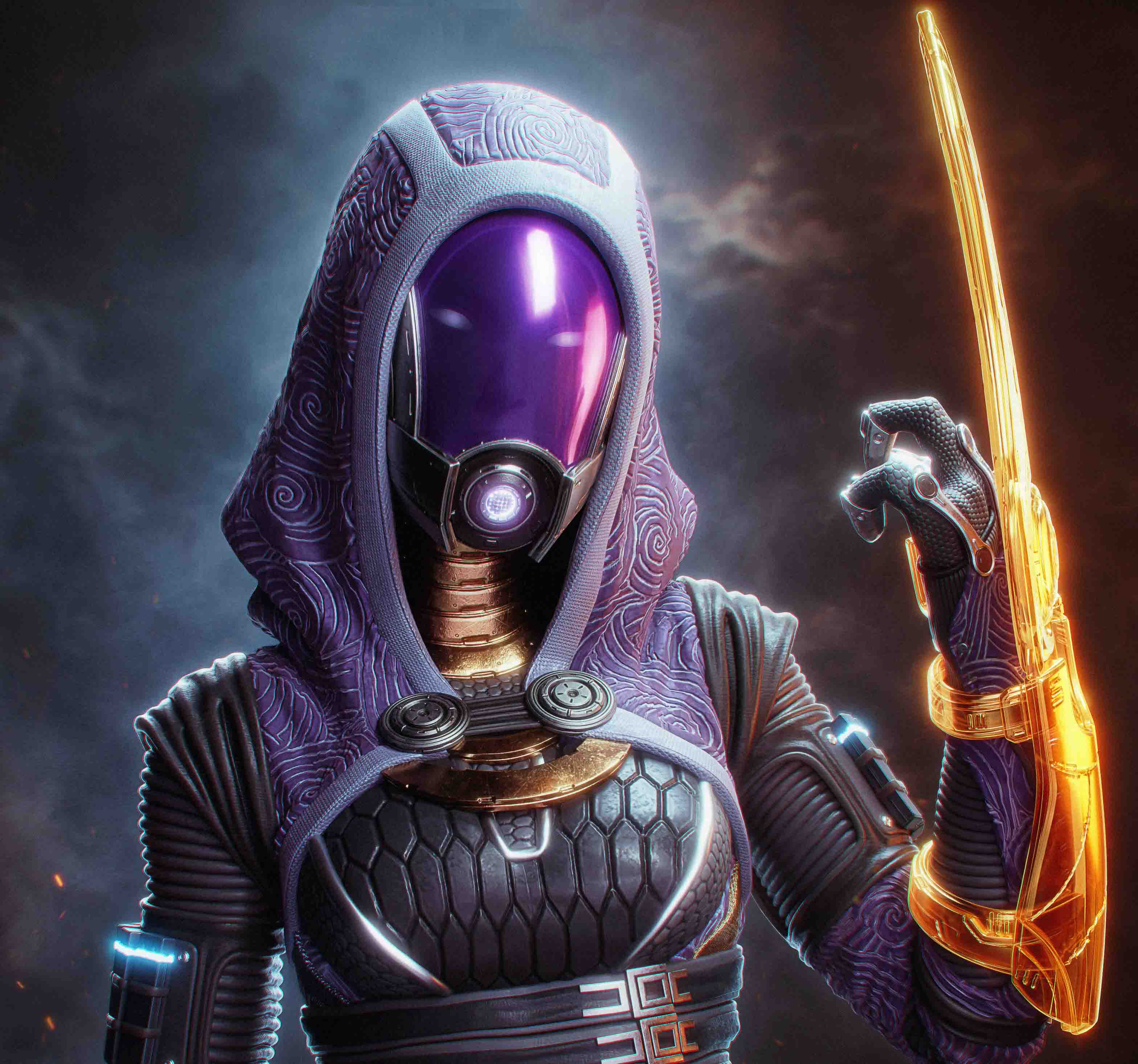 Tali Zorah Statue | Mass Effect Fan Art by Bulkamancer SFW 3d printed statue,3d printed,Tali Zorah Statue,3d printed figure,Mass Effect statue