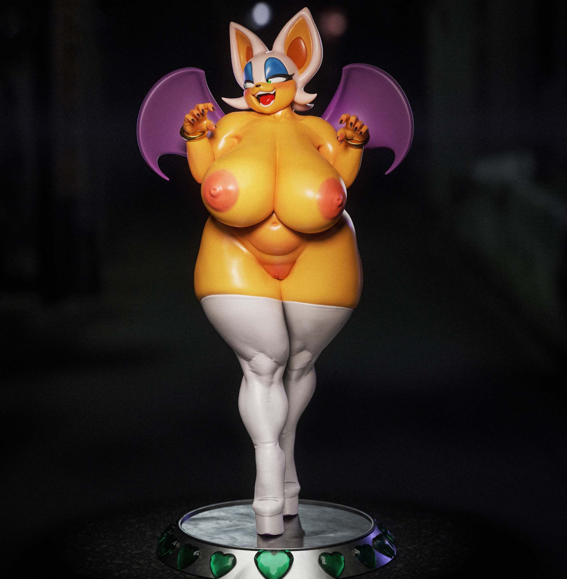 Rouge Bikini Furry Statue | Sonic the Hedgehog Fan Art by Gatsu SFW,NSFW,Futa 3d printed statue,3d printed,nsfw statue,futa statue,Sonic the Hedgehog Statue,Rouge Bikini statue,futa figurines,futanari figurines,futanari statue,furry statue