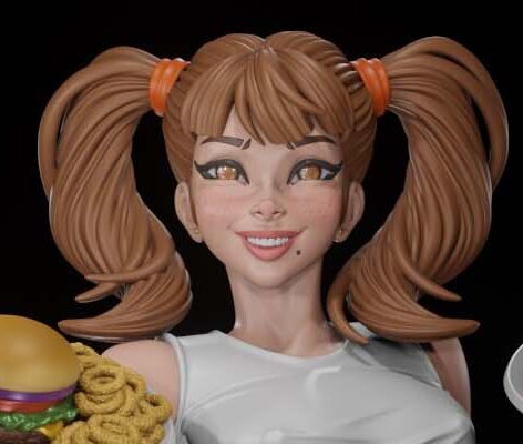 Hooters Girls Statue | Original Fan Art by Digital Dark SFW,NSFW,Futa 3d printed statue,3d printed,nsfw statue,futa statue,futa figurines,futanari figurines,futanari statue,3d printed figure,Hooters Girls Statue