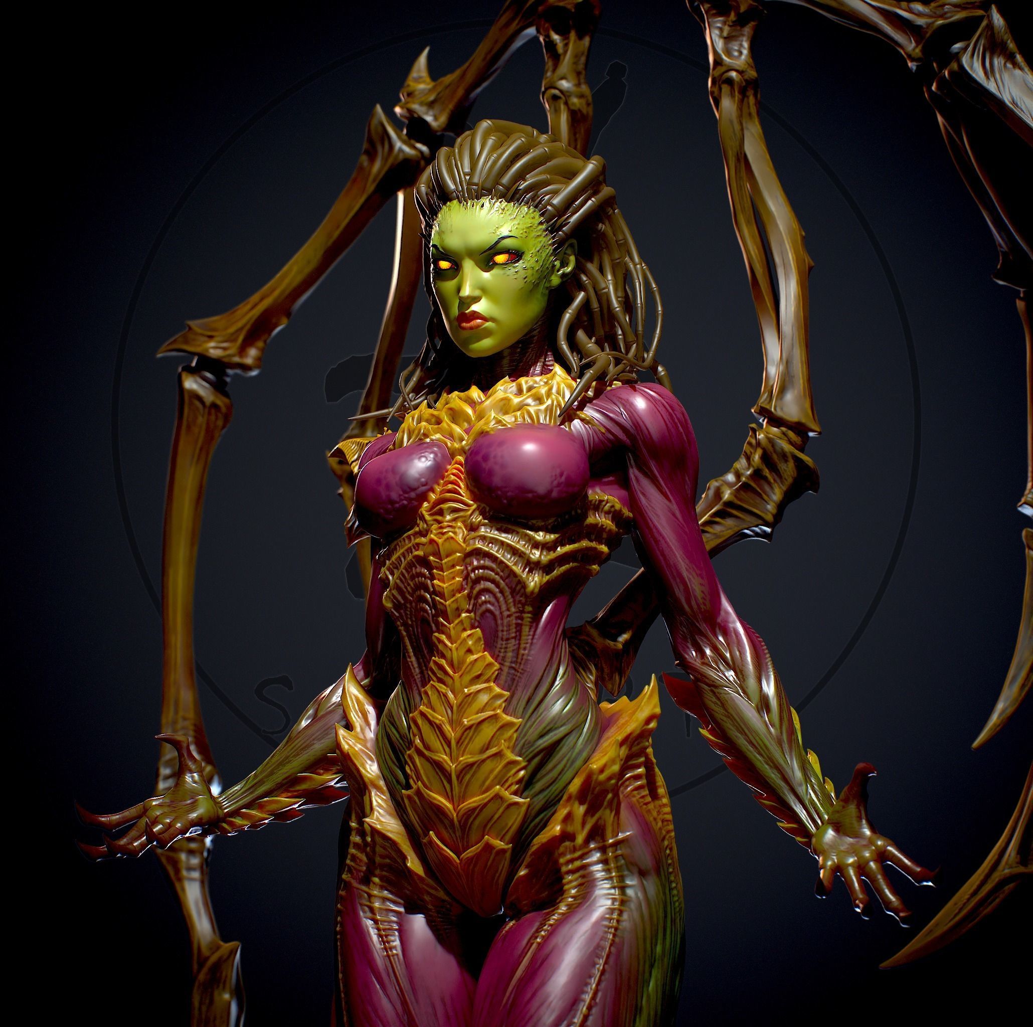 Sarah Kerrigan Statue | StarCraft Fan Art by Yan H SFW null