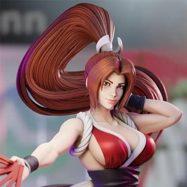 Mai Shiranui Statue | The King of Fighters Fan Art by 3Dmoonn SFW,NSFW 3d printed,3d printed statue,Mai Shiranui Statue,The King of Fighters statue,nsfw statue