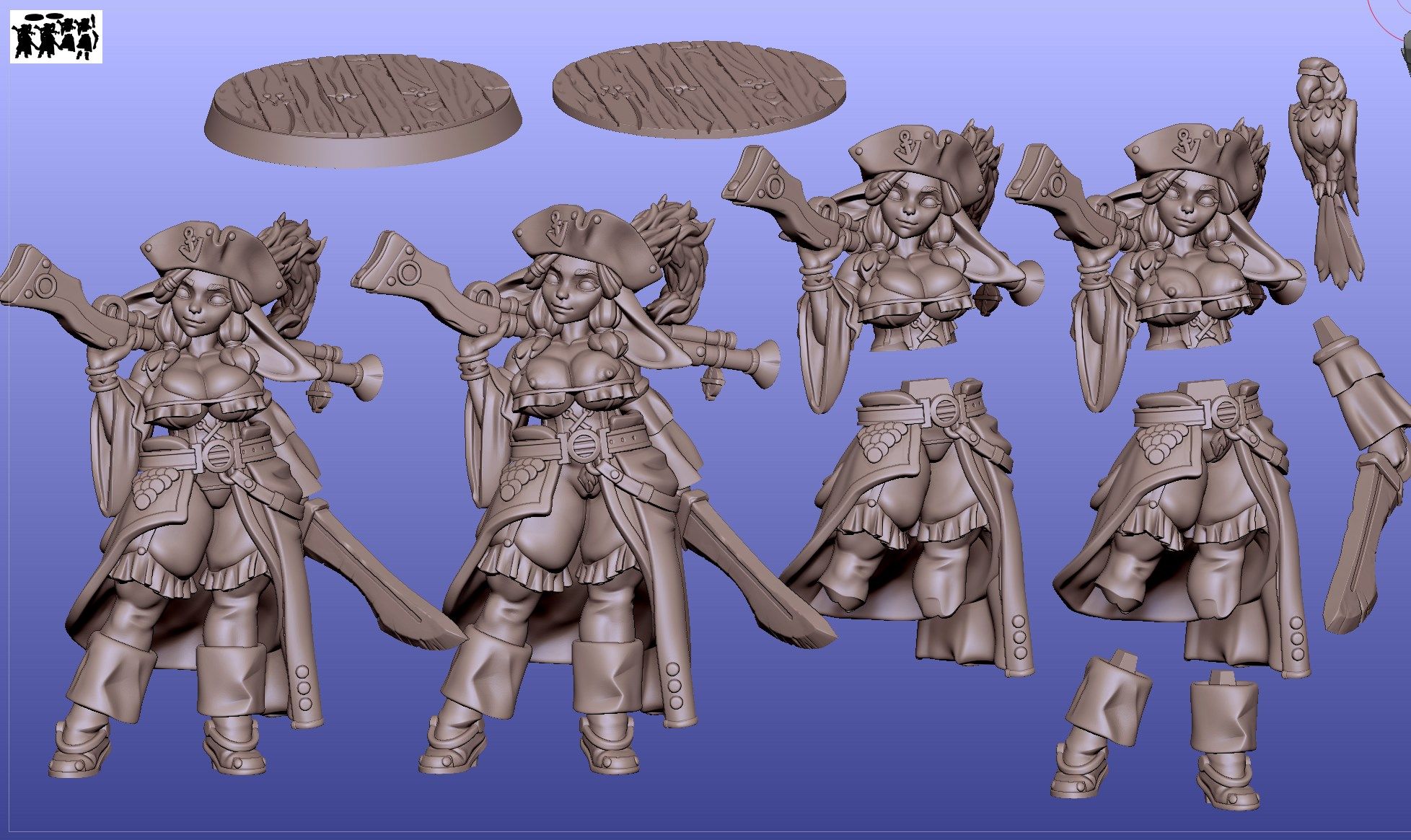 Moxie Goblin Seastrider Miniature | DnD Fan Art by Gaz Minis SFW,NSFW 3d printed,miniature,dnd miniature,Moxie Goblin Seastrider,3d printed miniature,nsfw miniature