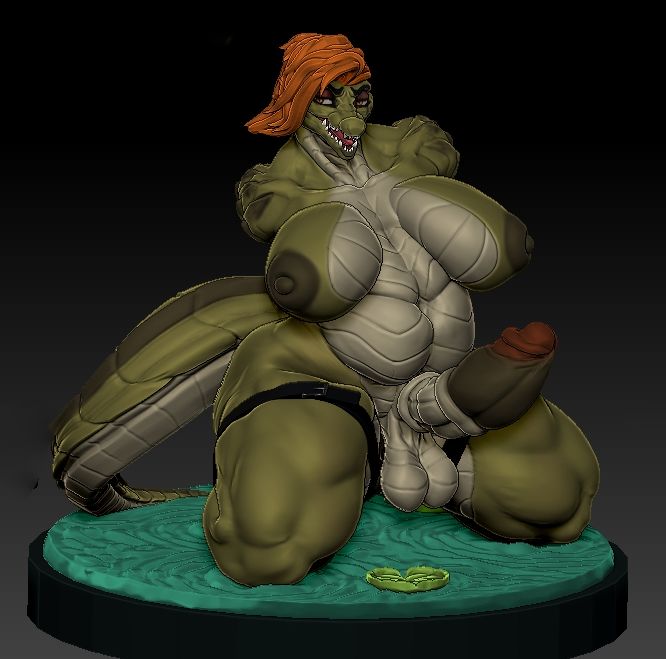 Cocodrile Trap Furry Statue | Original Fanart von MorganMorningstar NSFW,Futa 3d printed statue,3d printed,3d printed figure,Cocodrile Trap Statue,Original Statue,futa statue,futa figurines,futanari figurines,futanari statue,nsfw statue,furry statue