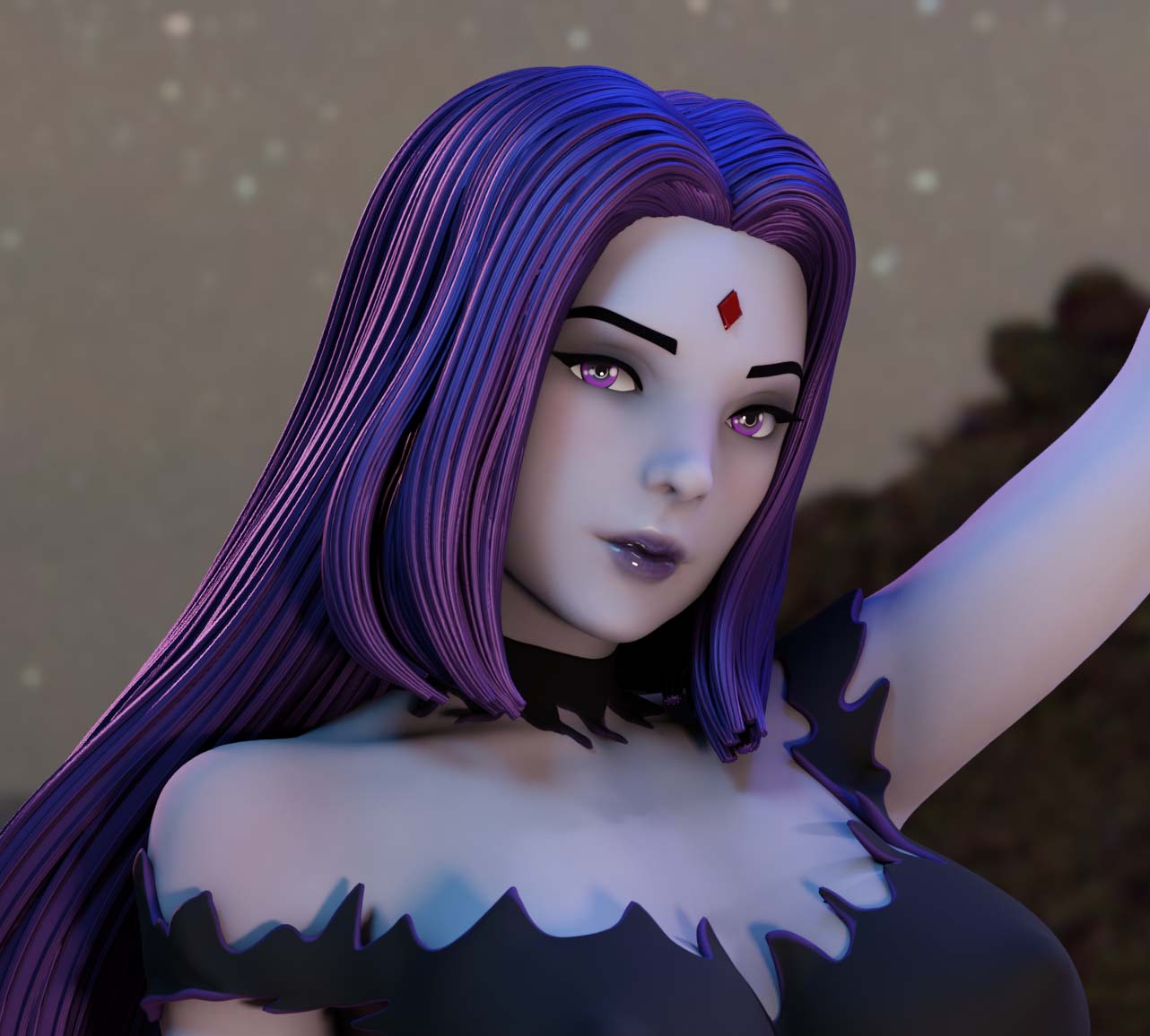 Ravenna Statue | Teen Titans Fan Art by Momoji3d SFW,NSFW 3d printed,3d printed statue,nsfw statue,Ravenna statue,Teen Titans statue