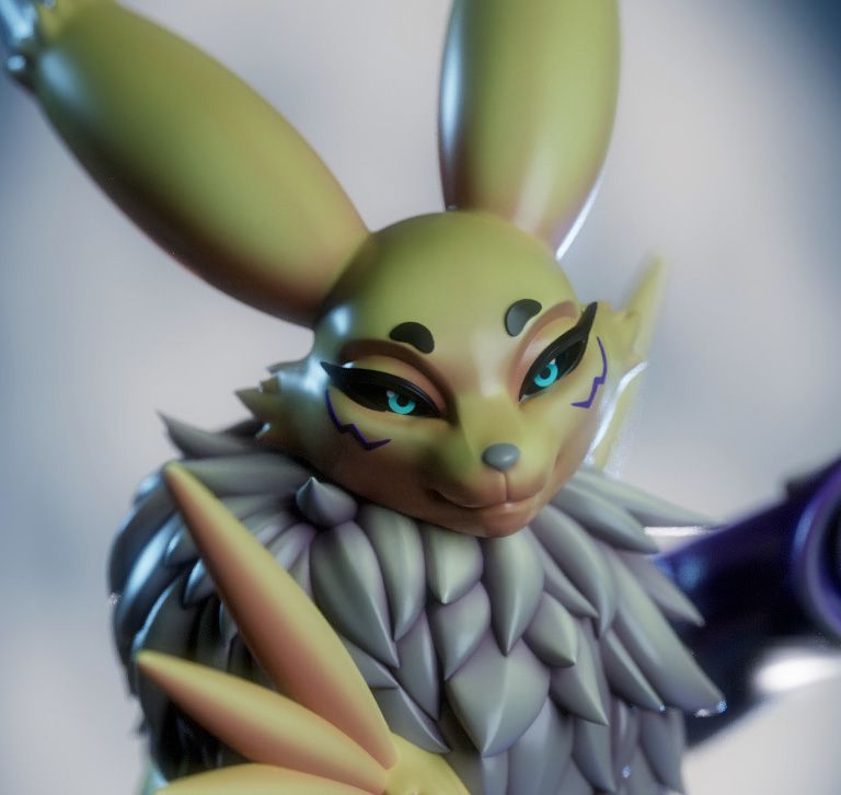 Renamon Furry Tree Statue | Digimon Fan Art by Gatsu SFW,NSFW,Futa 3d printed statue,3d printed,nsfw statue,futa statue,Digimon Statue,Renamon statue,futa figurines,futanari figurines,futanari statue,furry statue