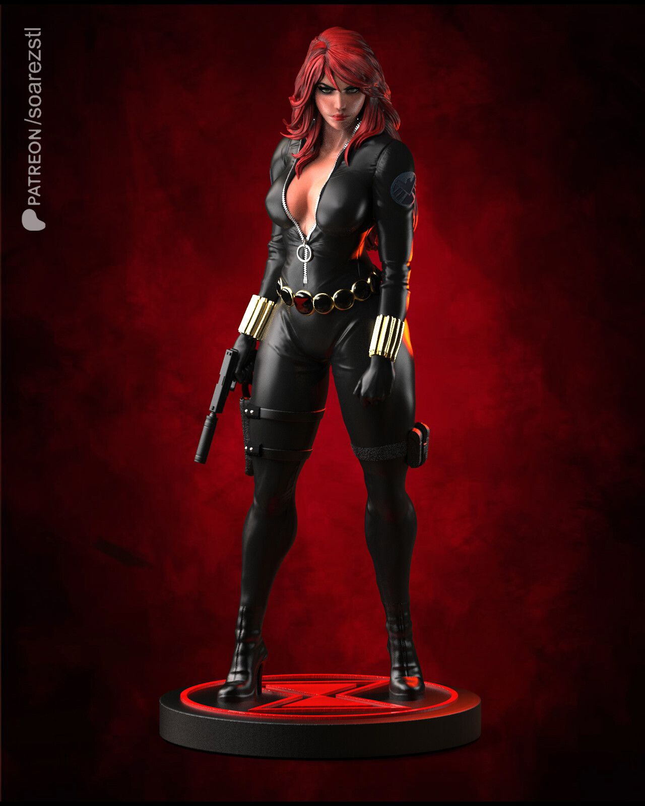 Black Widow Statue | Marvel Fan Art by Pop Totem SFW null