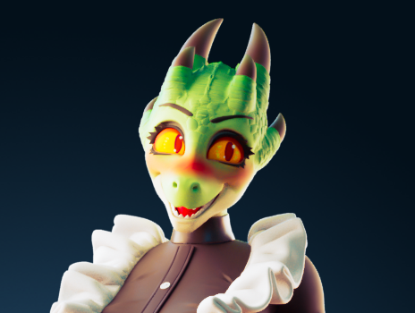 The Lusty Argonian Maid Statue | Original Fan Art by Officer Rhu SFW,NSFW,Futa 3d printed statue,3d printed,Argonian Maid Statue,dragon statue,nsfw statue,3d printed figure