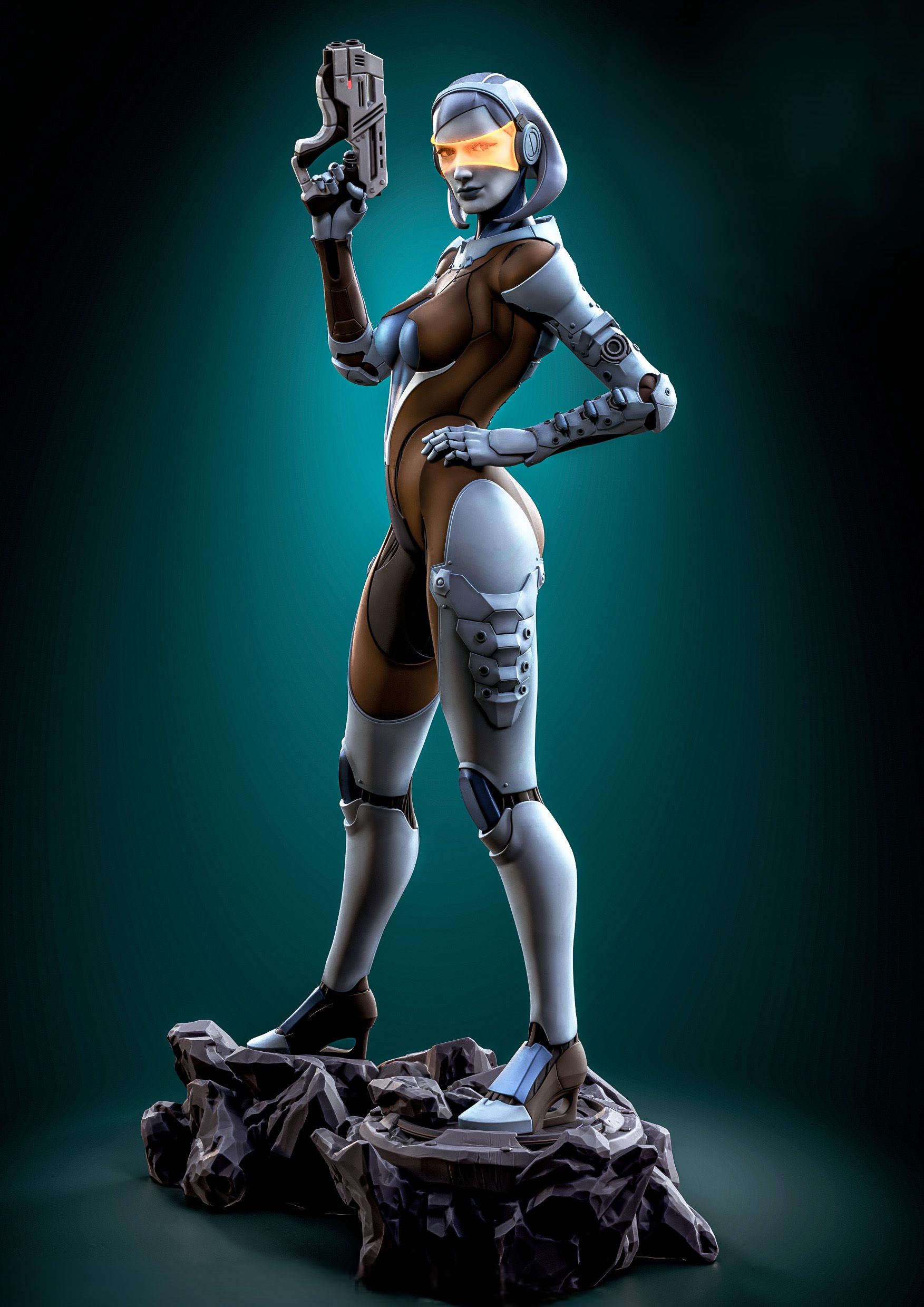 EDI Statue | Mass Effect Fan Art by H3LLCREATOR SFW 3d printed statue,Mass Effect,3d printed,EDI Statue,3d printed figure