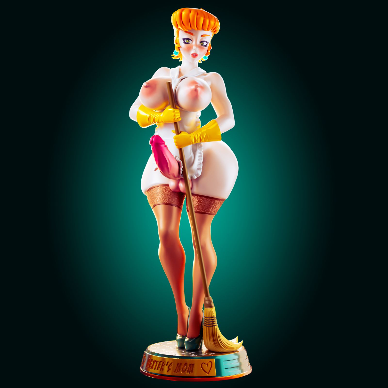 Dexter's Mom Ultra Thicc Statue | Dexter Lab Fan Art by Officer Rhu SFW,NSFW,Futa 3d printed statue,3d printed,nsfw statue,Dexter's Mom Statue,Dexter Lab Statue,futa statue