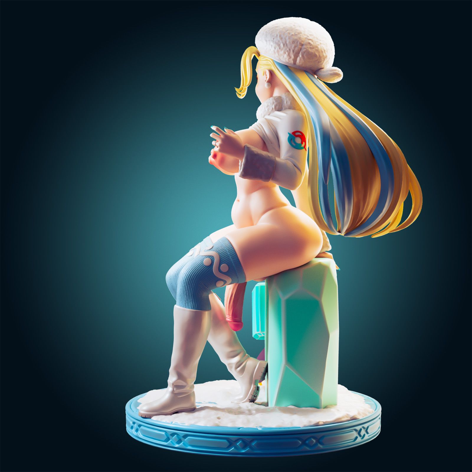 Melony Trainer Ultra Thicc Statue | Pokémon Fan Art by Officer Rhu SFW,NSFW,Futa 3d printed statue,3d printed,nsfw statue,futa statue,Melony Trainer Statue,pokemon statue