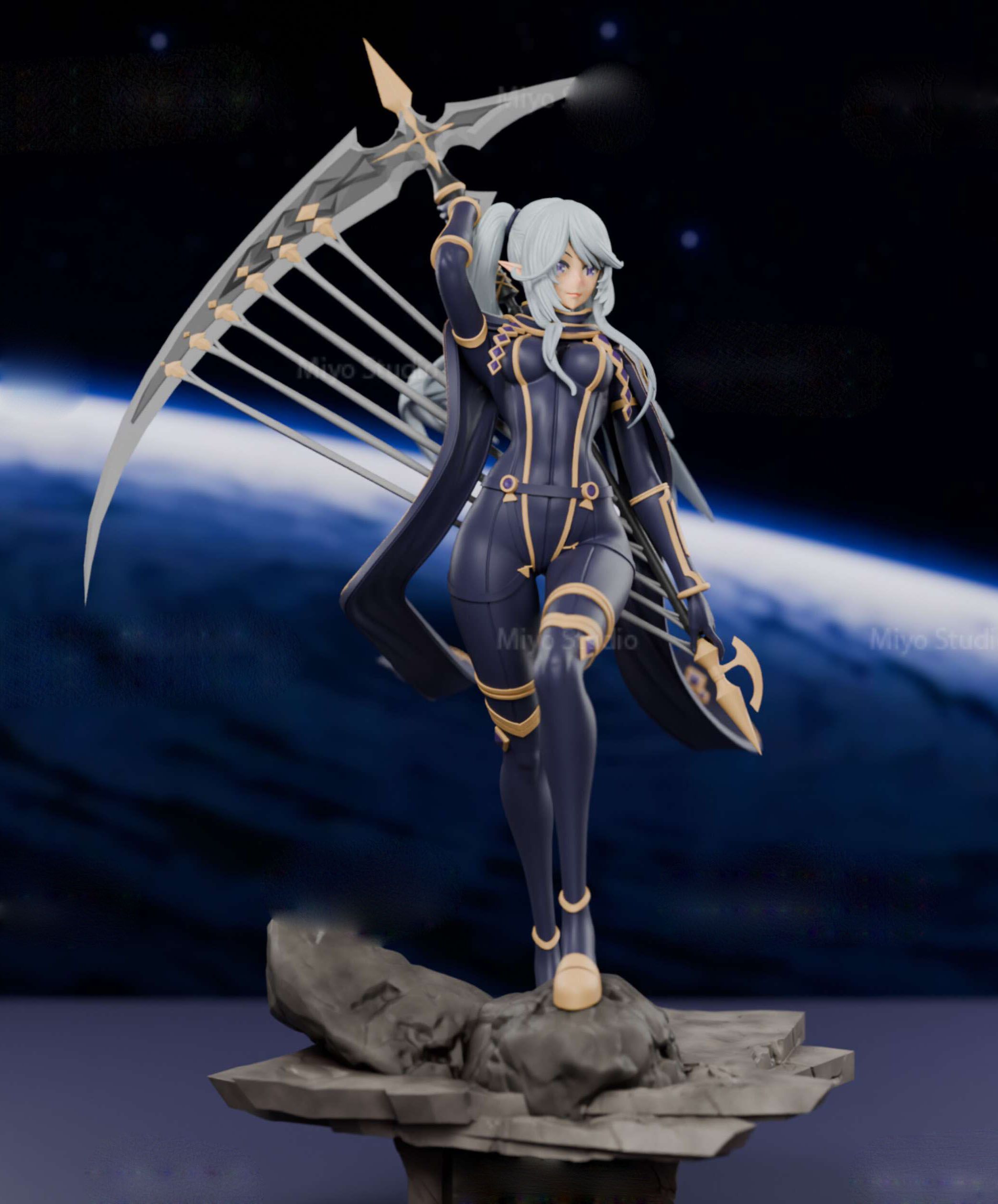 Epsilon Statue | The Eminence In Shadow Fan Art by MiyoStudio SFW,NSFW 3d printed statue,Epsilon statue,3d printed,The Eminence In Shadow Statue,3d printed figure,nsfw statue