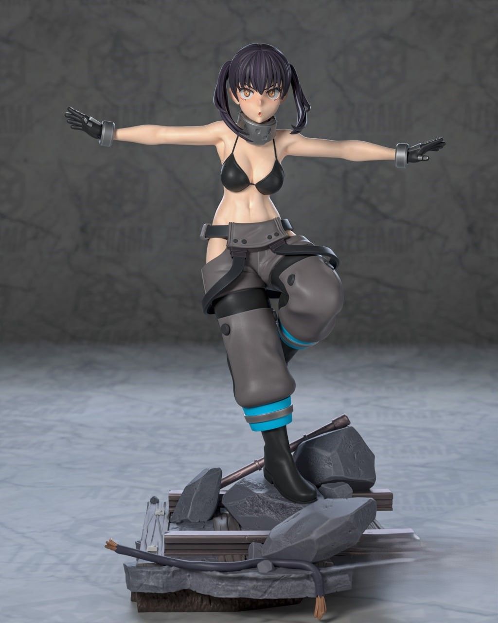 Tamaki Kotatsu Statue | Fire Force Fan Art by Azerama SFW,NSFW 3d printed,3d printed statue,nsfw statue,Tamaki Kotatsu statue,Fire Force statue