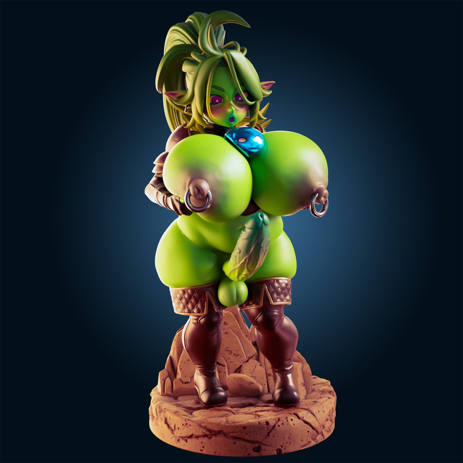 Figura Goblin Girl Big Boobs | Monster Girl Fanart autorstwa Officer Rhu SFW,NSFW,Futa 3d printed statue,3d printed,3d printed figure,Goblin Girl Statue,Monster Girl Statue,nsfw statue,futa statue,futa figurines,futanari figurines,futanari statue