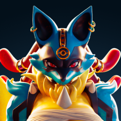 Mega Lucario Thicc Egyptian Mommy Statue | Pokémon Fan Art by Officer Rhu SFW,NSFW,Futa 3d printed,Lucario statue,futa statue,pokemon statue,furry statue,nsfw statue
