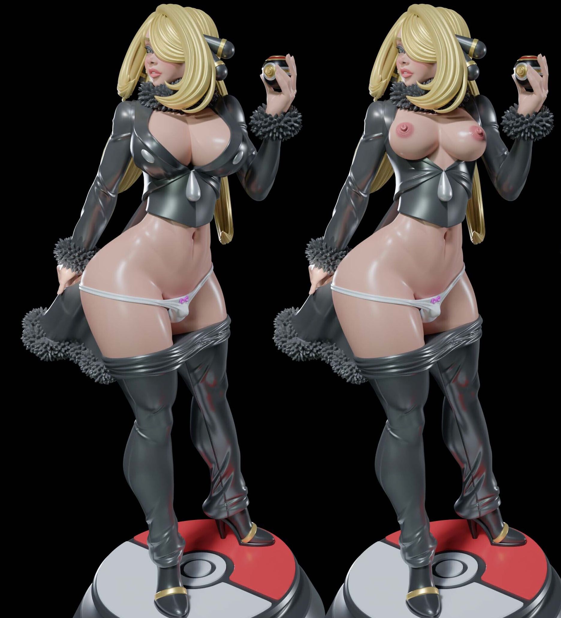 Cynthia Statue | Pokemon Fanart von Digital Dark SFW,NSFW,Futa 3d printed statue,3d printed,nsfw statue,3d printed figure,futa statue,Cynthia Statue,Pokemon Statue,futa figurines,futanari figurines,futanari statue
