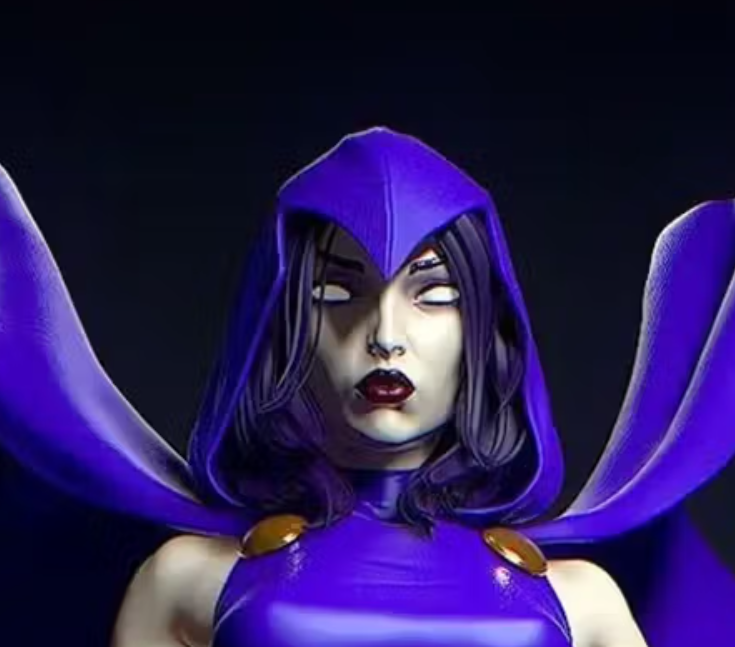 Raven Statue | DC Fan Art by Yan-H SFW,NSFW 3d printed statue,3d printed,nsfw statue,3d printed figure,Raven statue,Teen Titans statue