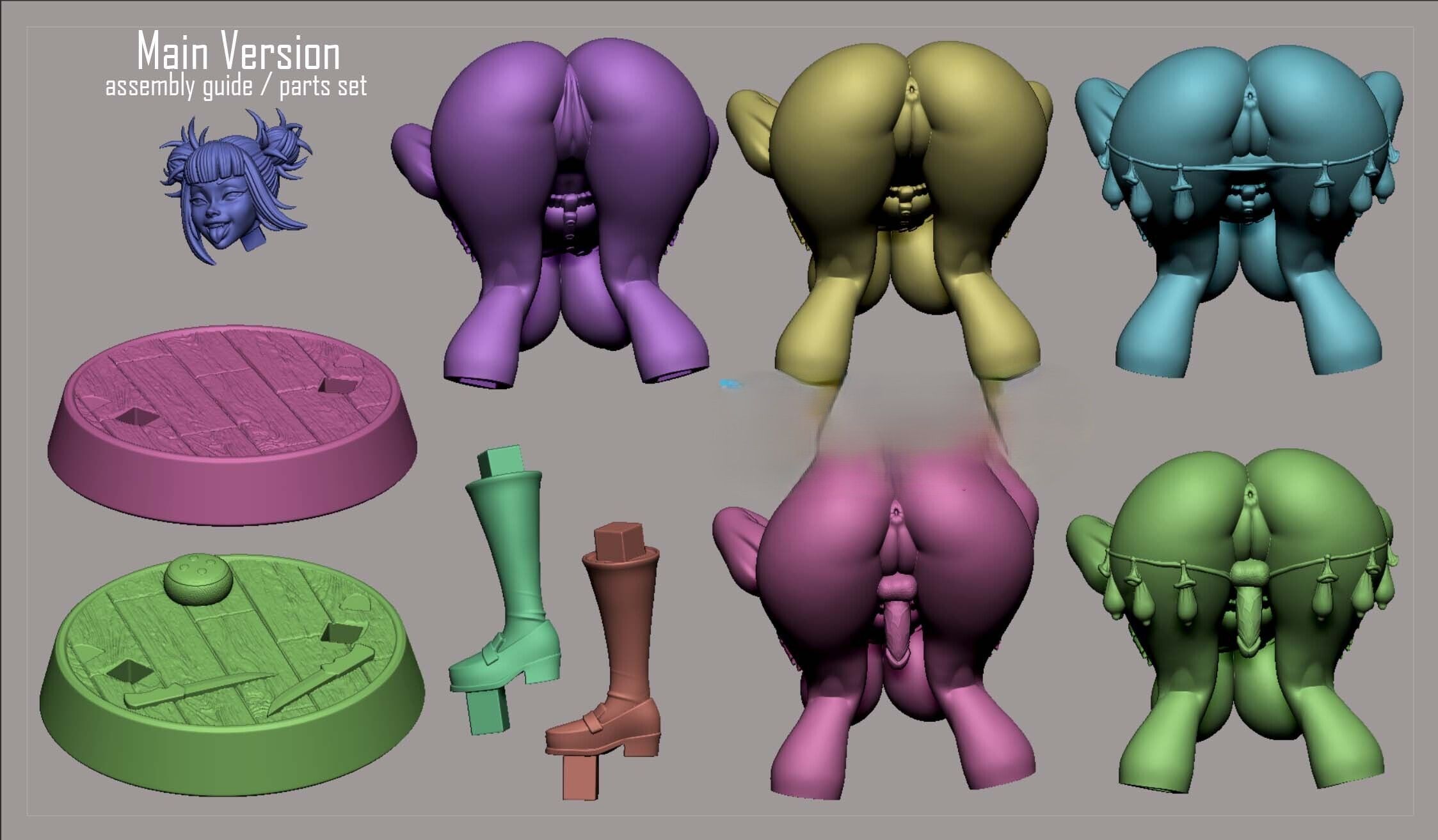 Estatua Himiko Toga Twerking | Fan art My Hero Academia por Digital Dark NSFW,Futa 3d printed statue,3d printed,nsfw statue,futa statue,3d printed figure,Himiko Toga Statue,My Hero Academia Statue